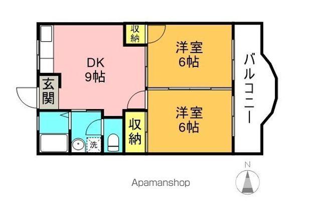 ファミール上松(2DK/2階)の間取り写真