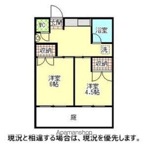 松秀コーポ(2DK/1階)の間取り写真