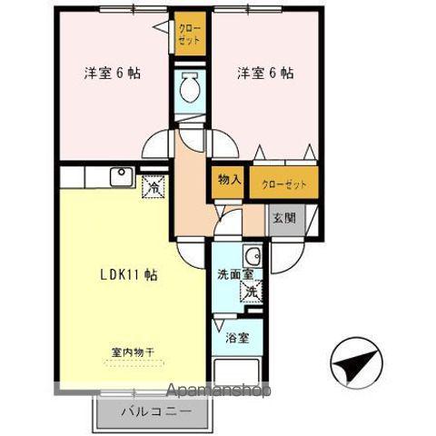 ペイサージュ(2LDK/2階)の間取り写真