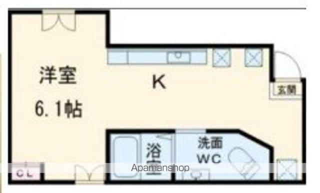 プチフール桜新町(ワンルーム/1階)の間取り写真