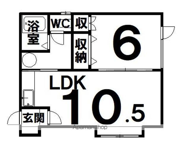 メゾンセルダム(1LDK/1階)の間取り写真