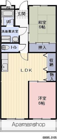 VILLAGE VALLAY石部(2LDK/1階)の間取り写真