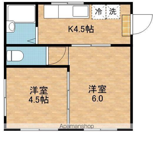 コーポノモト(2K/3階)の間取り写真