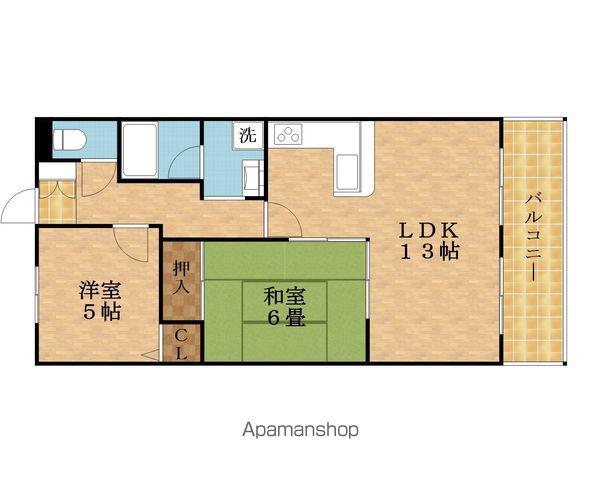 プライブ城東中央(2LDK/2階)の間取り写真
