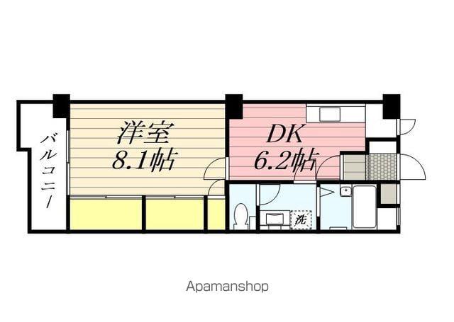 第5よしみビル(1DK/5階)の間取り写真