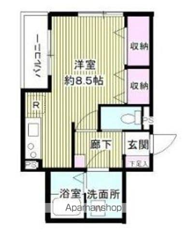 イルミナル(ワンルーム/3階)の間取り写真