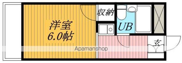 ザ・ウエスト(ワンルーム/2階)の間取り写真