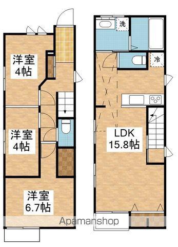 上越新幹線 新潟駅 徒歩11分 2階建 築5年(2LDK)の間取り写真