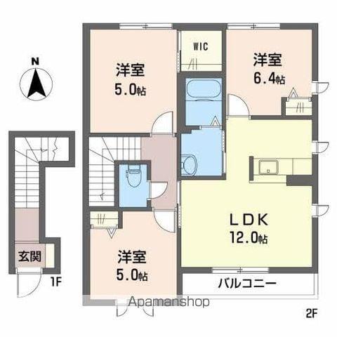 シャーメゾン大野中(3LDK/2階)の間取り写真