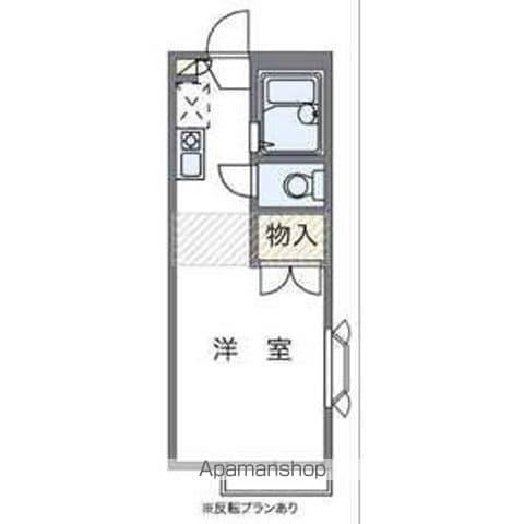 パークサイド春里(ワンルーム/2階)の間取り写真