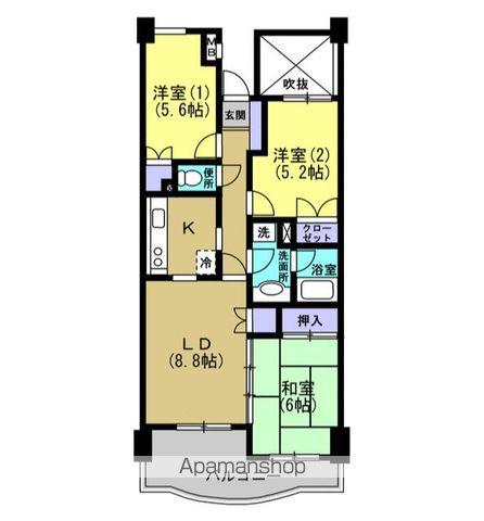 第2グランドフォート(3LDK/2階)の間取り写真