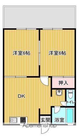 あすなろハイツ(2DK/2階)の間取り写真