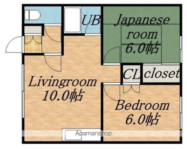 パステルハイム25(2LDK/2階)の間取り写真
