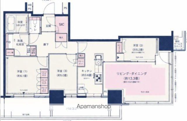 プラウドタワー小岩フロント(3LDK/13階)の間取り写真