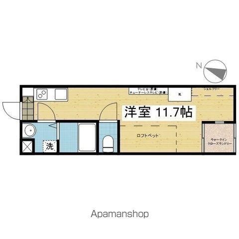 スミタスヴィラ石手川(ワンルーム/4階)の間取り写真