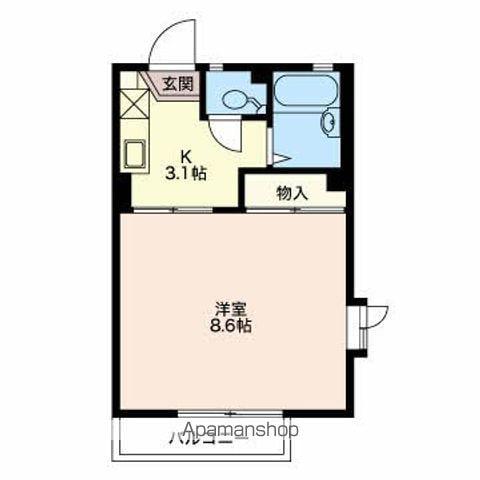 レーベン美里C棟(1K/1階)の間取り写真