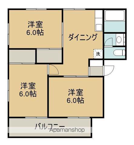 メゾニティ立石 A棟(3DK/1階)の間取り写真