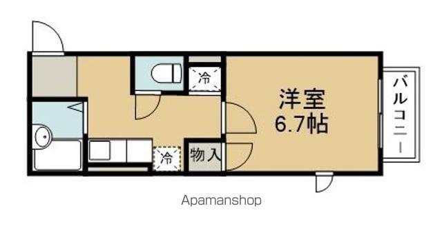 アネックス小田原(1K/2階)の間取り写真