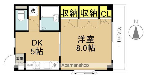 第2コーポRAN(1DK/2階)の間取り写真