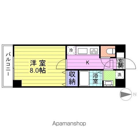 オリンピア宮城野(1K/1階)の間取り写真