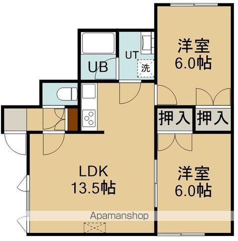 リーヴ・コート(2LDK/2階)の間取り写真