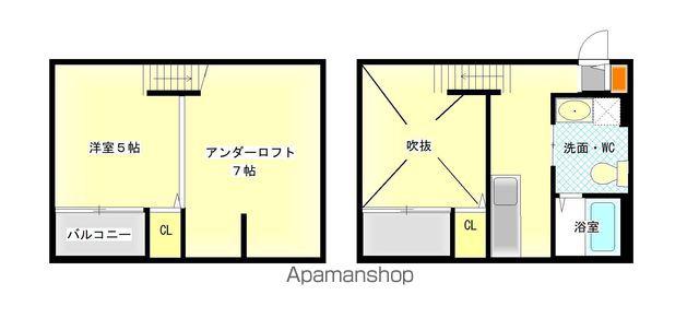 プルミエール(ワンルーム/2階)の間取り写真