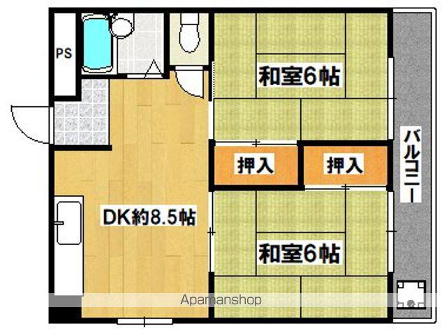 コーポ澄(2DK/4階)の間取り写真