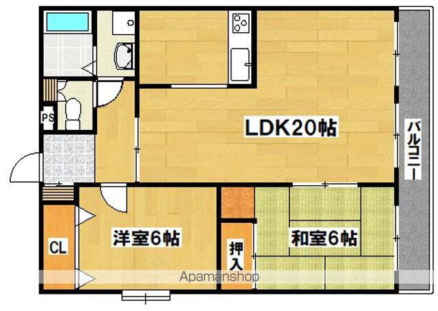 サンライフ上住吉(2LDK/2階)の間取り写真