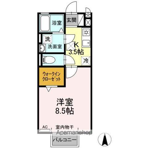 メルベーユ・メゾン(1K/1階)の間取り写真