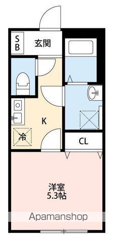 ヴィッラホーム八番館(1K/2階)の間取り写真