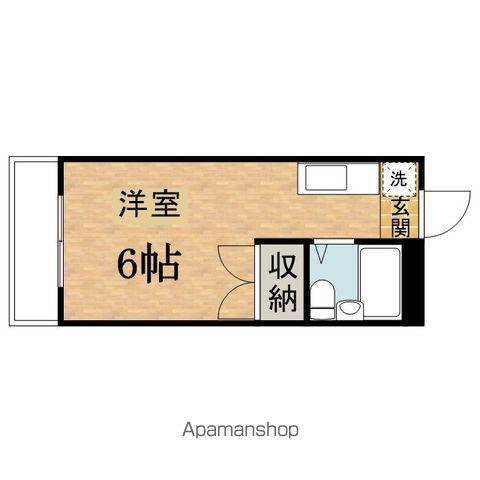 ミルローゼ(ワンルーム/3階)の間取り写真