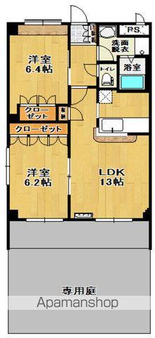 グランドールガーデン(2LDK/1階)の間取り写真