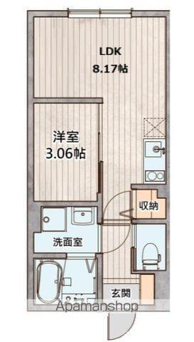 AGRANDE TACHIKAWA(1LDK/2階)の間取り写真