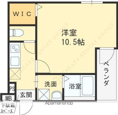 フジパレス西宮甲東園1番館(1K/3階)の間取り写真