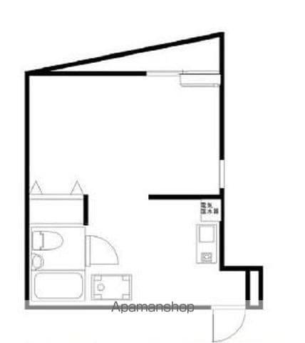 スカイコート都立家政(ワンルーム/3階)の間取り写真