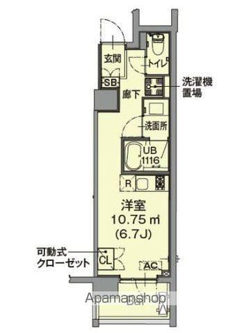 不二美屋Ⅲ(ワンルーム/4階)の間取り写真