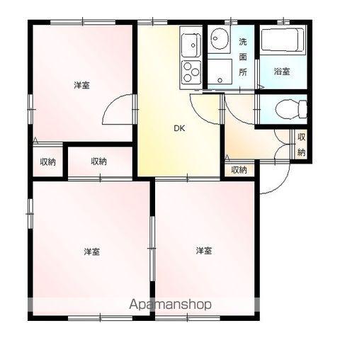 グリーンパークC(3DK/2階)の間取り写真