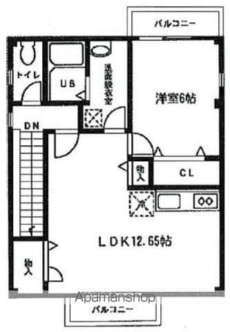 グリーンゲイブルズ(1LDK/1階)の間取り写真