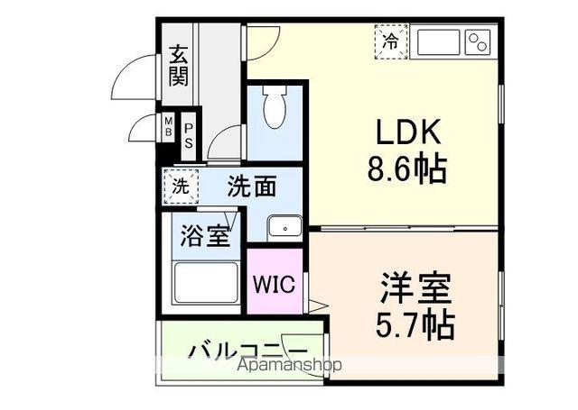 フジパレス住吉遠里小野5番館(1LDK/2階)の間取り写真