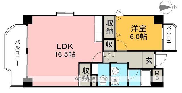 コーポ朝日Ⅴ(1LDK/1階)の間取り写真