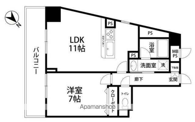 レジデンス・ド・ミューゲ(1LDK/5階)の間取り写真