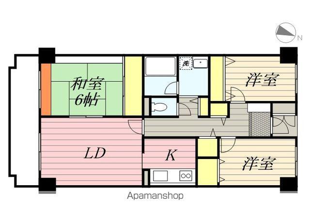 CASSIA習志野(3LDK/4階)の間取り写真