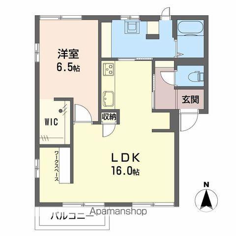 フレグランスてづか(1LDK/1階)の間取り写真