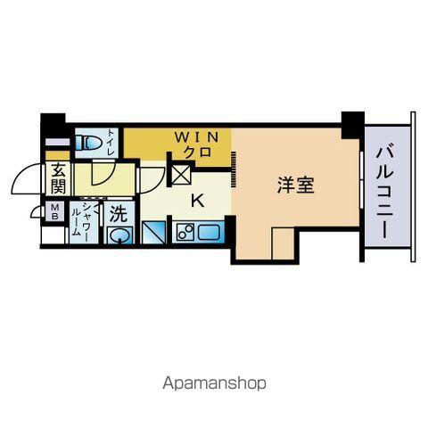 とわたビル(1DK/3階)の間取り写真
