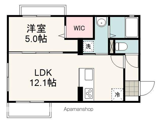 駒形通6丁目マンション(1LDK/5階)の間取り写真