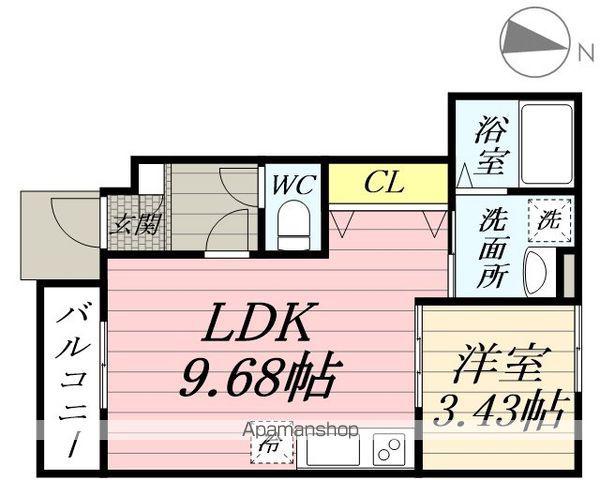 コンフィデンス白岡(1LDK/1階)の間取り写真
