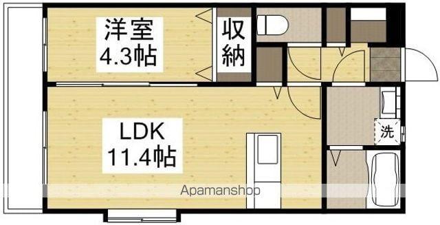 カーサフェリーチェⅣ(1LDK/2階)の間取り写真
