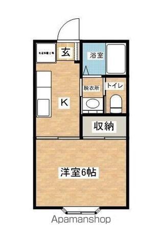 ファミールKATOHⅡ(1K/2階)の間取り写真