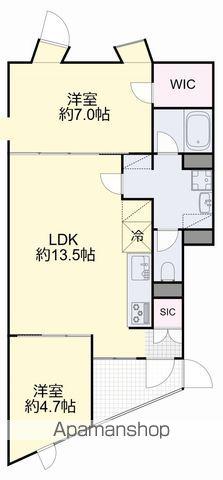 ETENA中仙道西 北棟(2LDK/2階)の間取り写真