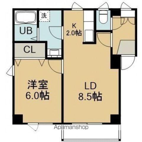 フォルム花園Ⅱ(1LDK/3階)の間取り写真